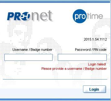 1. Inloggen Om ProNet te gebruiken, open je het internet en ga je naar onderstaande link: https://protime.vandersterregroep.nl/pronetee 1.1. ProNet opstarten Vul badgenummer (deze is aan jou verstrekt) en pincode in (deze is standaard 0 en is aan te passen naar eigen voorkeur) Klik op 1.