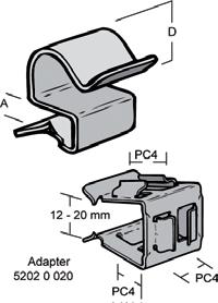 BISCLIPS PC Voor snelle bevestiging van kabels Materiaal: verenstaal 1.0603.