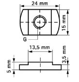 Voor rail T Nm Fa,z (N) Art.nr. VE/st. 651C M8 WMO 35 15 3.100 NB02 519 008 651C M10 WMO 35 15 3.