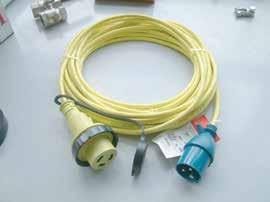 1 x walstroom kabel 3 x 1,5mm 2 15 meter, 2-voudig stopcontact, aardlek in kast,