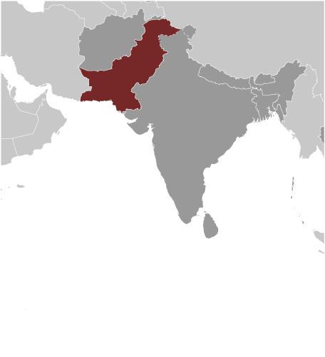 3. Pakistan c d Belangrijkste feiten Ligging: Zuid-Azië Hoofdstad: Islambad Oppervlakte: 19 keer Nederland Aantal inwoners: 190 miljoen