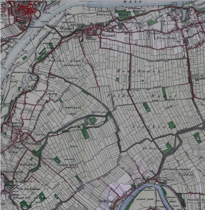 1.2 Kaartmaterialen Figuur 3: Topografische kaart uit 1911.