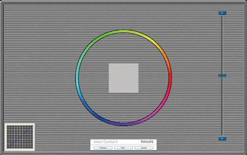 3. Beeldoptimalisatie 1. "Show me" (Toon mij) start de handleiding voor kleurkalibratie. 2. Start start de kleurkalibratie in zes stappen. 3. Quick View (Snelle weergave) laadt de beelden voor/na. 4.