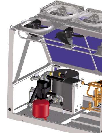 GEÏNTEGREERDE HYDRAULICA EWAQ-DAYN EWYQ-DAYN 04 De meervoudige scroll koelaggregaten zijn verkrijgbaar met diverse pakketten hydraulische componenten, op maat van de specifieke toepassing.