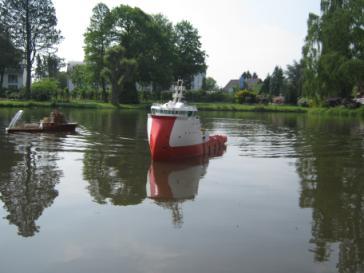 De meeste schepen zaten onder een glazen kast, wel