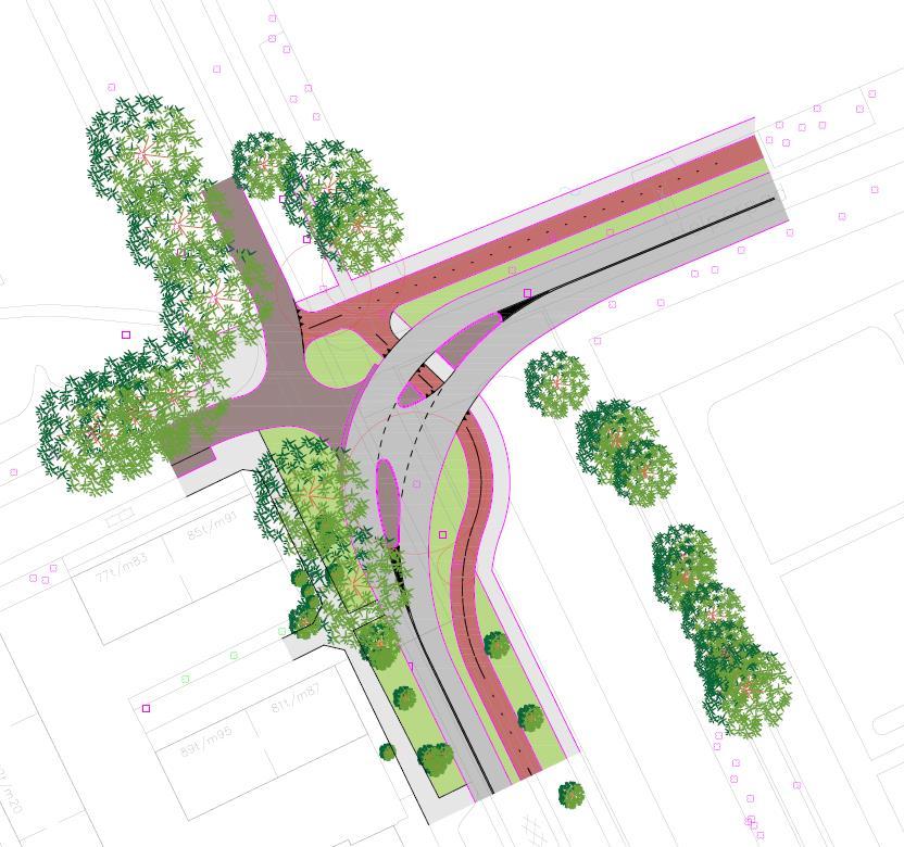 3. De kruising Helperbrink / Helperzoom / Helperzoomtunnel Dit kruispunt is een lastig punt bij de varianten waarin er een dubbelzijdig fietspad aan de oostzijde is gelegd.