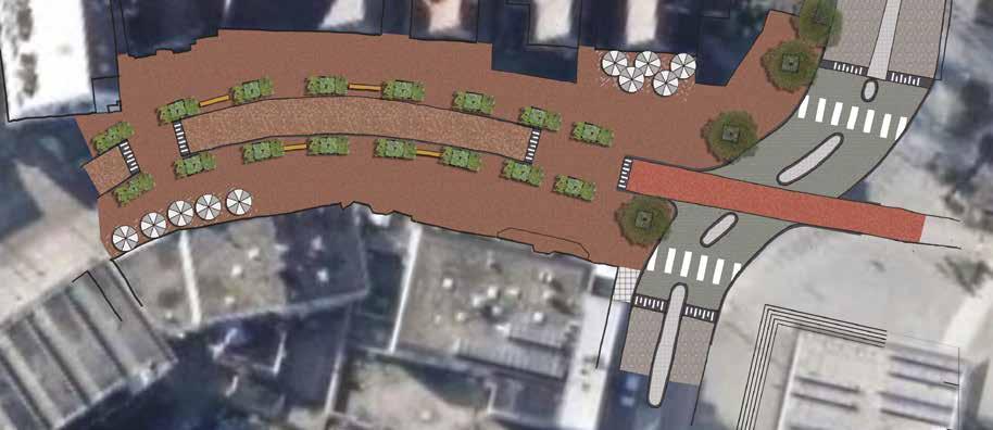 3. BESPREKEN Deelgebied 1 Entrée Hogestraat Impressie 2 Versmalling rijbaan Raadhuisstraat Accentuering