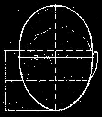 Wenkbrauwlijn: Teken een lijn op 1/8 ste boven de oog-lijn of middellijn. 5.