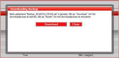 slaan Figuur 62. Download Back-up 9.