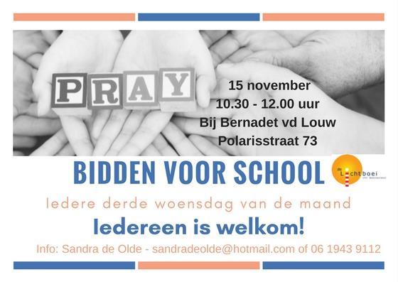 Bijeenkomst gebedsgroep: Sponsorloop: Tussenstand: We zijn de 3200 voorbij! Uw cadeau voor de nieuwe school.