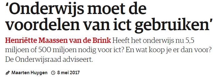 ICT EN ONDERWIJS IN DE MEDIA