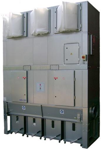 VOSTAR onderdruk-afzuigunit, type MD-280 Technische gegevens: Capaciteit 6000 m³/h 6,2-10 kw