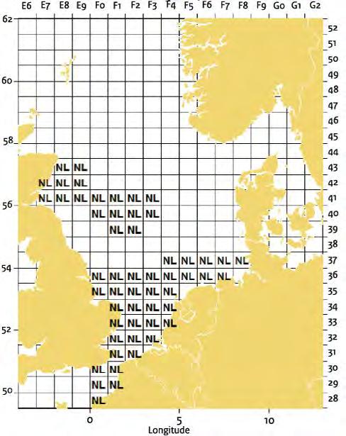 De hoeveelheden afval in het oostelijk deel van de Golf van Biskaje, de Zuidelijke Keltische Zee en het Kanaal zijn groter dan in het noordelijke deel van de Internationale Noordzee en de Keltische