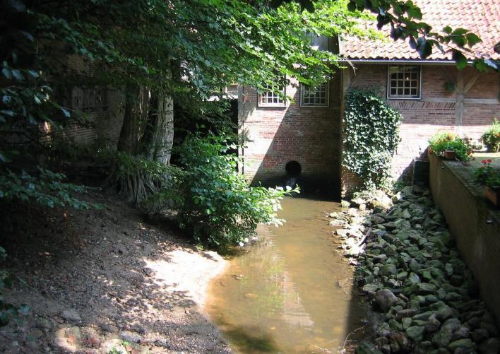 In een bijgebouw kunt u een tentoonstelling over Overijsselse molens bekijken. In 1725 is de watermolen, een zogenaamde bovenslagmolen op de Mosbeek gebouwd. Oorspronkelijk was het een papiermolen.