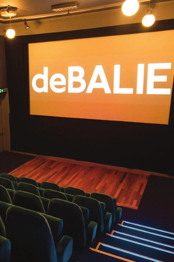 16 17 FILMZAAL: VIEWING, LEZING, WORKSHOP De Filmzaal van De Balie, voorzien van een tribune met comfortabele stoelen, wordt dagelijks gebruikt voor onze reguliere filmvertoningen.