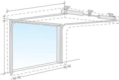 1.3.4 Laag railsysteem Type gebouw: Lage plafonds. Voordelen: Maximale daghoogte met minimale bovenruimte.