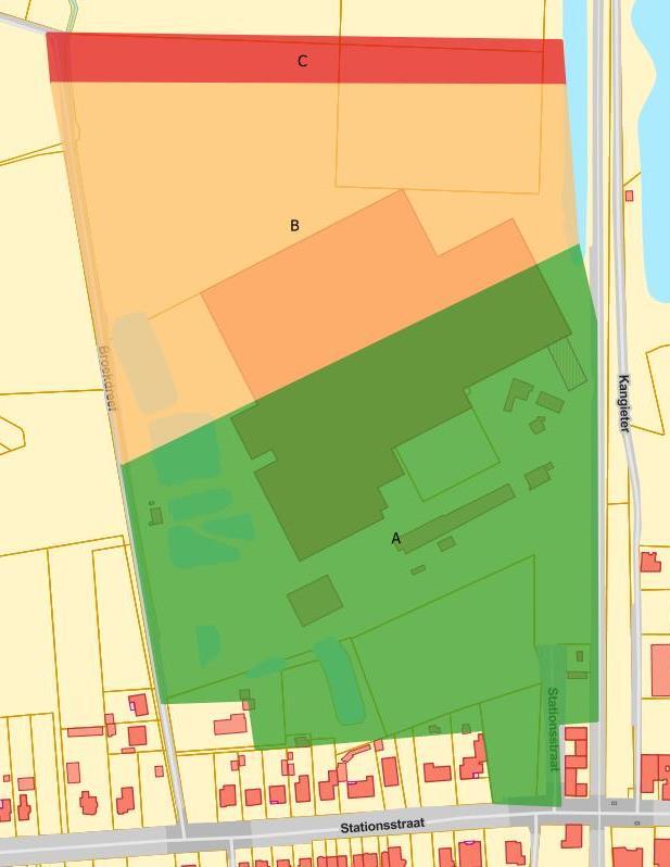 A: watertoets - Voor het grootste deel van het signaalgebied (zie zone A in onderstaande figuur) volstaat het toepassen van de