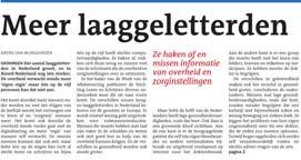 Laag geletterden hebben problemen met lezen en schrijven in de