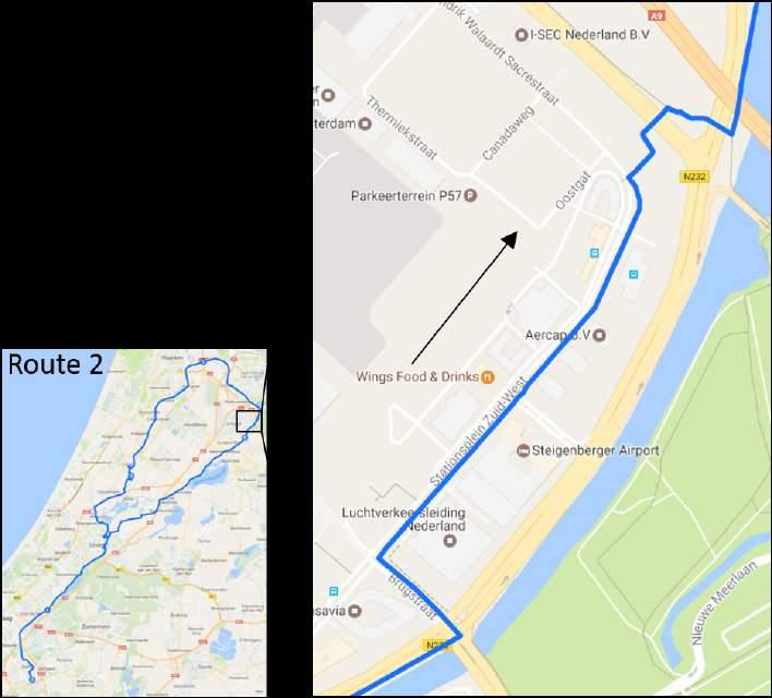 Route van C1 - Café Wink naar C2 - Zwanenburg U kunt blijven meefietsen tot C2 Zwanenburg (Zwanenburgerdijk 82, 2141 BM Vijfhuizen), houd wederom de Ringvaart aan uw rechterzijde.