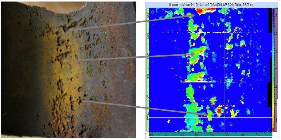 probleem zijn Ultrasone Wanddiktemeting onder water Resulaten op 2