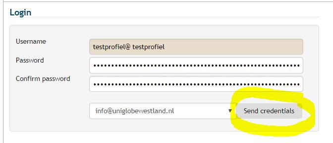 Traveller toegang geven tot zijn eigen profiel Je kunt een traveller ook toegang geven tot een eigen profiel.