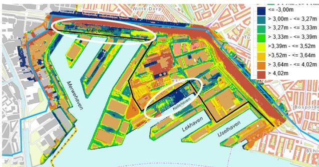 Het Merwe-Vierhavengebied is een actieve stadshaven met van oudsher havengebonden activiteit maar tegenwoordig ook stedelijke functies (kantoren, ateliers, etc.).