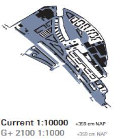ruimtelijke ontwikkeling op korte termijn. De lage delen van het Noordereiland liggen tussen de 2,6 en 3,0 m + NAP.