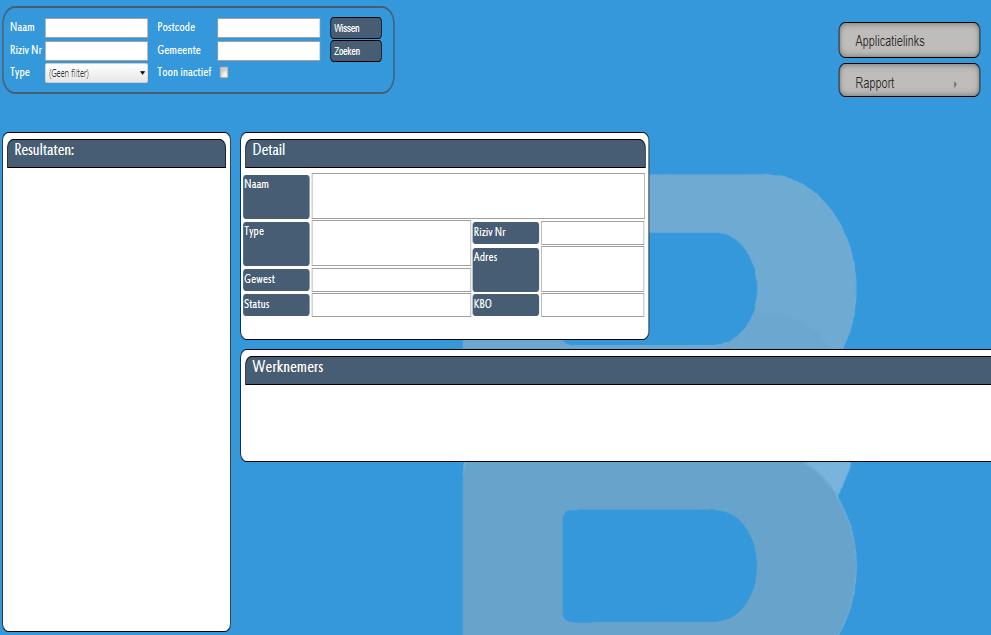 Openen van het scherm Zorginstellingen In de BesCo_Portal, selecteer