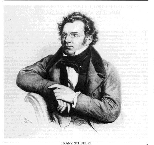 Franz Schubert (1797 1828) is bekend om zijn brilletje, beroemd om zijn symfonieën en bejubeld om zijn meer dan zeshonderd liederen.