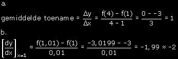 hieronder: x -1 0 1 2 3 4 5 dy /