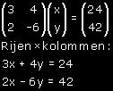 Stelsels lineaire vergelijkingen oplossen Zet in een 5x5-matrix [A] de coëfficiënten van de vergelijking, zoals in het plaatje hiernaast.