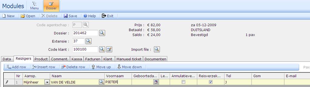 Code taal: Code munt: Code oorsprong: Code kanaal: Code brochure: taal van de klantcode munt van klantcode cf. MODULE OORSPRONG cf. MODULE KANAAL cf.