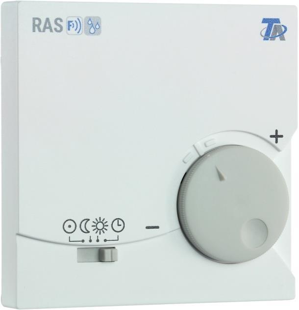 RAS-F/F = Draadloze ruimtesensor met temperatuuren vochtmeting RCV-DL =