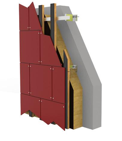 ALGEMENE BOUW Tarief B 191 VLIESGEVELS ISOVER PHOENIX FAÇADE λ32 5 4 3 1 Productomschrijving: isolatieplaat voor het gepatenteerde gevelsysteem WDK Phoenix IS met koudebrugonderbreking voor hoge