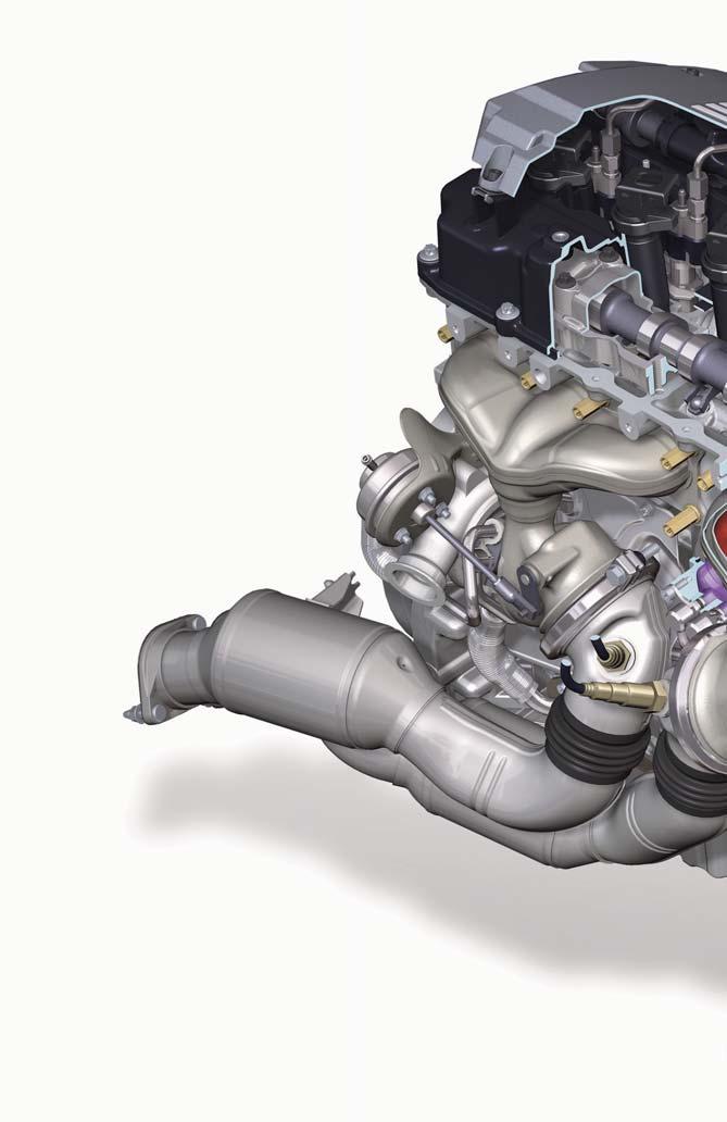 levert de 3 liter zes-in-lijn BMW-motor dezelfde prestaties als de vrijaanzuigende wandgeleide direct ingespoten 4 liter V8.