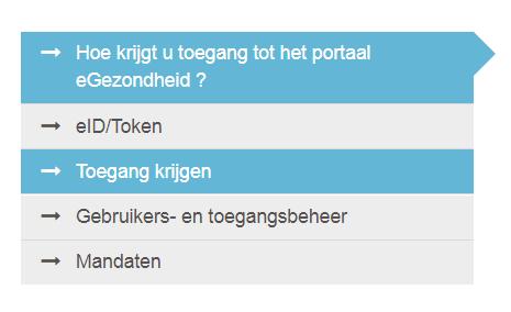 STAP 2 Activatie van uw entiteit in CSAM door een hoofdtoegangsbeheerder aan te stellen Deze stap zou één keer moeten gebeuren door één van de verantwoordelijken van het project, die door het RIZIV