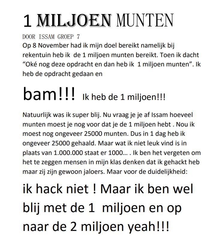 Issam 1.000.000!!!!!! Ouderkamer Veel ouders hebben al gemerkt dat de ouderkamer steeds minder een ouderkamer is. Deze constatering klopt.