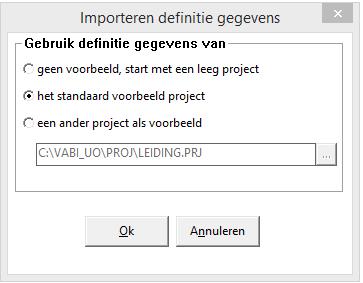 5. Stap 1: Startscherm In het startscherm kunt u tussen de verschillende modules schakelen. Ook kunnen hier de algemene projectgegevens ingevoerd worden. 5.1. Start Nieuw [functie] Het starten van een nieuw project.