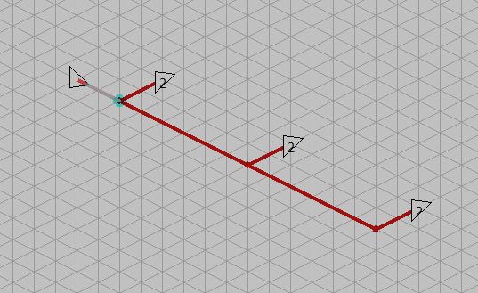 In het Installatie algemeen scherm moet de installatiesoort hiervoor op aanvoer en retourleiding worden gezet. In de isometrische invoer moet voor het stelsel dan ook een retour worden getekend.