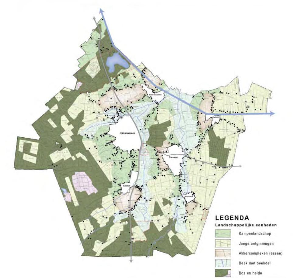 5.3 Landschap 5.3.1 Huidige situatie en autonome ontwikkeling buitengebied De gemeente Hilvarenbeek ligt in het zandlandschap van Noord-Brabant.