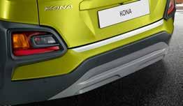 Sierlijst op achterklep De RVS sierlijst op de achterklep benadrukt de breedte van de Hyundai KONA
