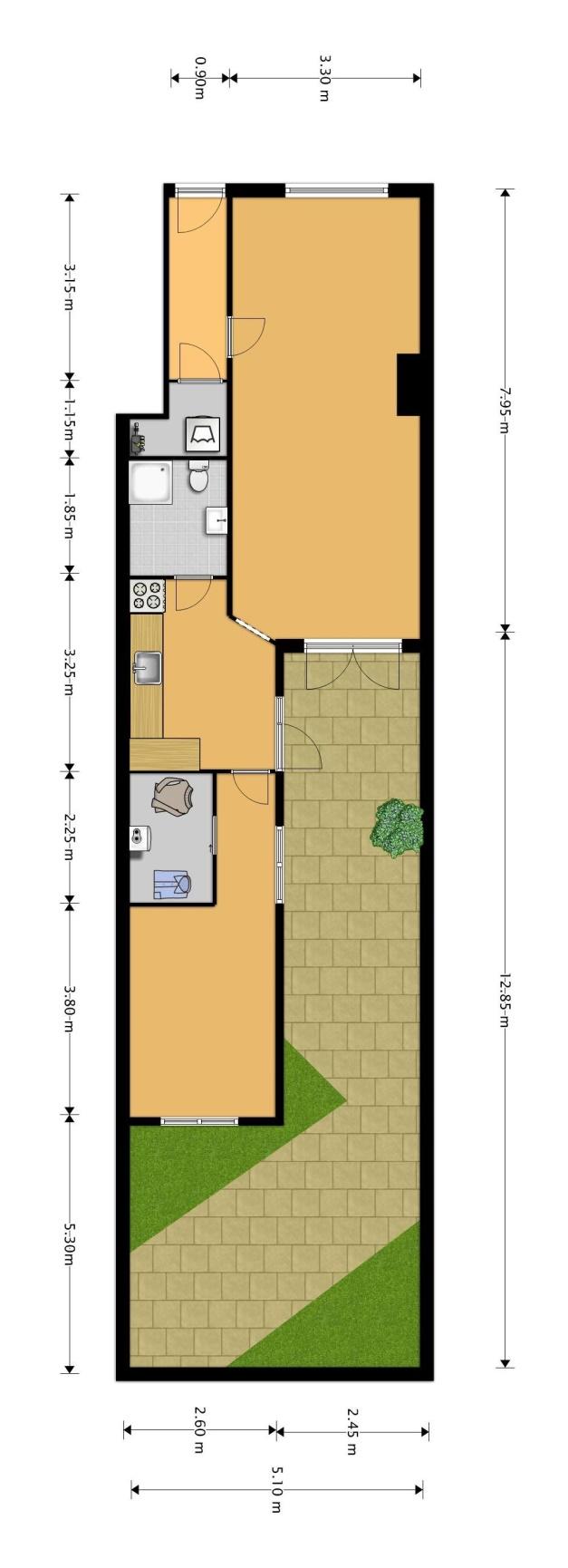 Plattegrond 12 Dit is een schetsmatige weergave van de