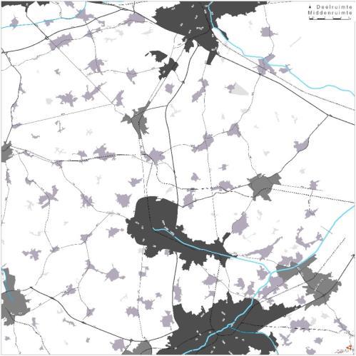 Situering van de regio Midden-West-Vlaanderen Regionaal stedelijk gebied Torhout E40 -> Roeselare/Izegem/Ingelmunster Diksmuide E403 Kleinstedelijk gebied Roeselare/Izegem/I ngelmunster Tielt E17