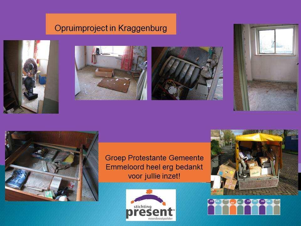 Opruimen in Kraggenburg: Het verzoek via de GGD was om bij hulpontvanger in woning de bovenverdieping, slaapkamers, allemaal te ruimen. Dit i.v.m. grondige renovatie aan de woning, allemaal nieuwe kozijnen en ramen boven.