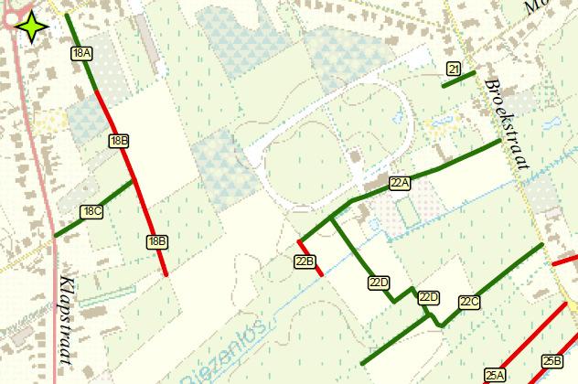 4.11. DRL_18, 21, 22A-C - DRL_21 is een korte toegangsweg tot een veld. Hij vertrekt aan de Broekstraat en loopt in de richting van de paardenpiste. De weg is toegankelijk.