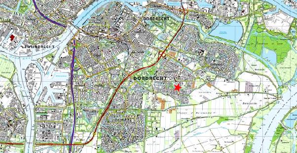 2. Gegevens onderzoeksgebied en vooronderzoek 2.1 Plangebied, onderzoeksgebied en huidig grondgebruik Het plangebied bevindt zich in Dubbeldam in de gemeente Dordrecht.
