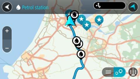 Een benzinestation zoeken Belangrijk: in het belang van de veiligheid en om afleiding tijdens het rijden te vermijden, kun je het beste altijd je route plannen voordat je op weg gaat.