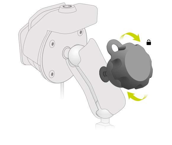 6. Draai de RAM-Pin-Lock vast