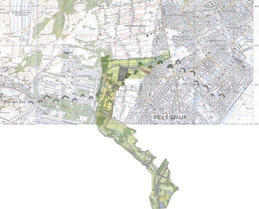 Noordwestelijk van Beverwijk zijn van de oorspronkelijke linie nu nog