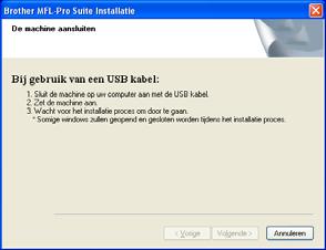 Windows USB 6 De installatie van PaperPort SE begint automatisch en daarna wordt MFL-Pro Suite geïnstalleerd.